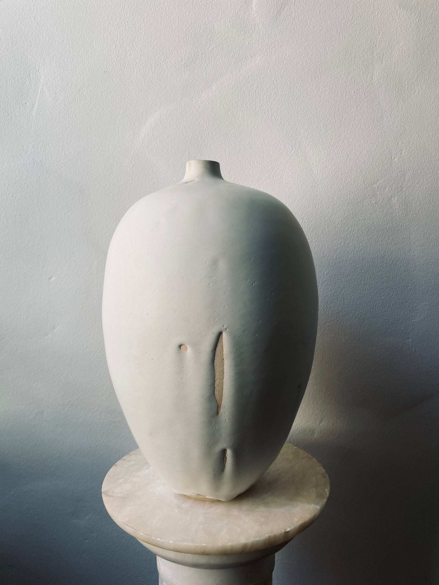 Large Matte White Vessel