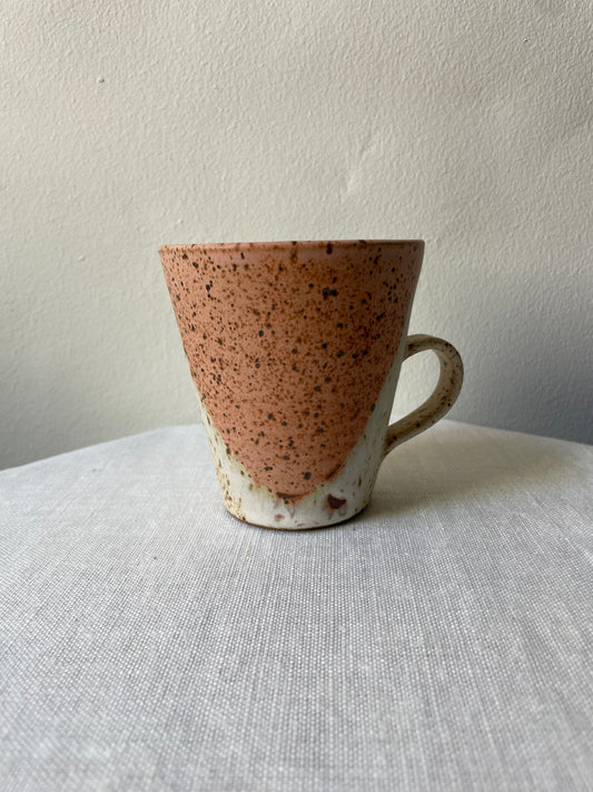 Matte White with Rusted Pink Mug