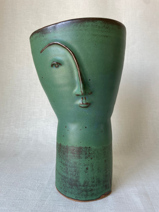 Green Goddess Ceramic Fase Vase