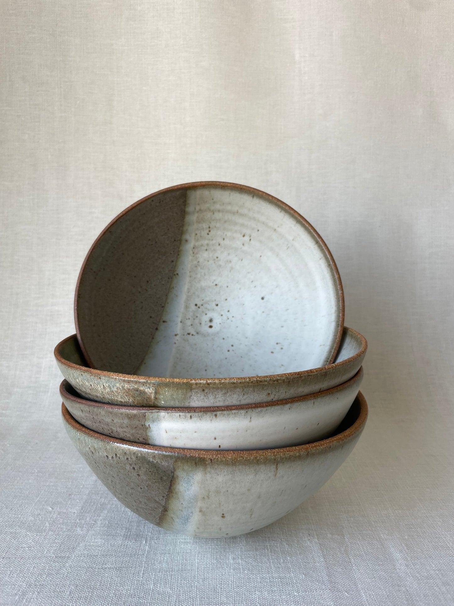 Tri-Tone Handmade Ceramic Bowls